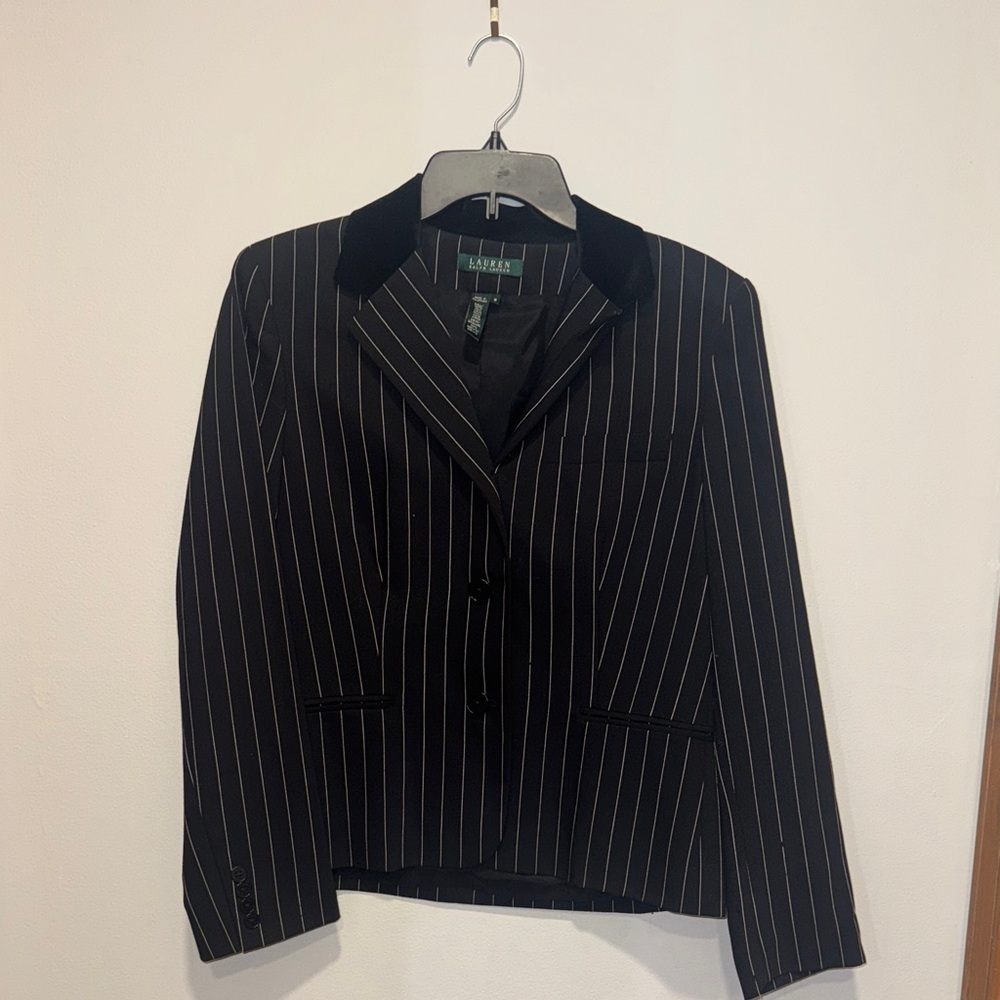 Ralph Lauren Women’s NWT Black and White Striped Pant Suit
